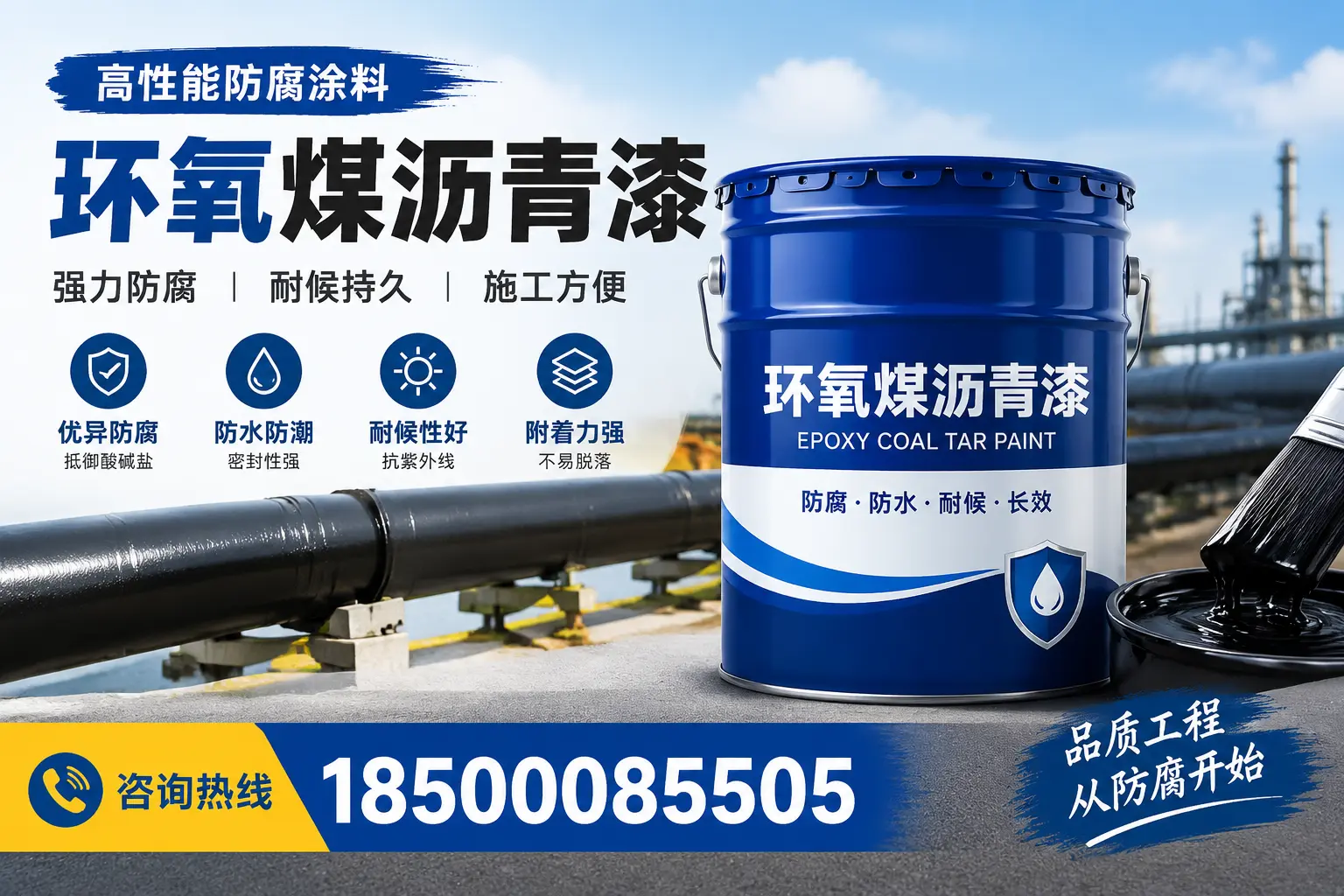 环氧煤沥青漆的施工工具及使用指南